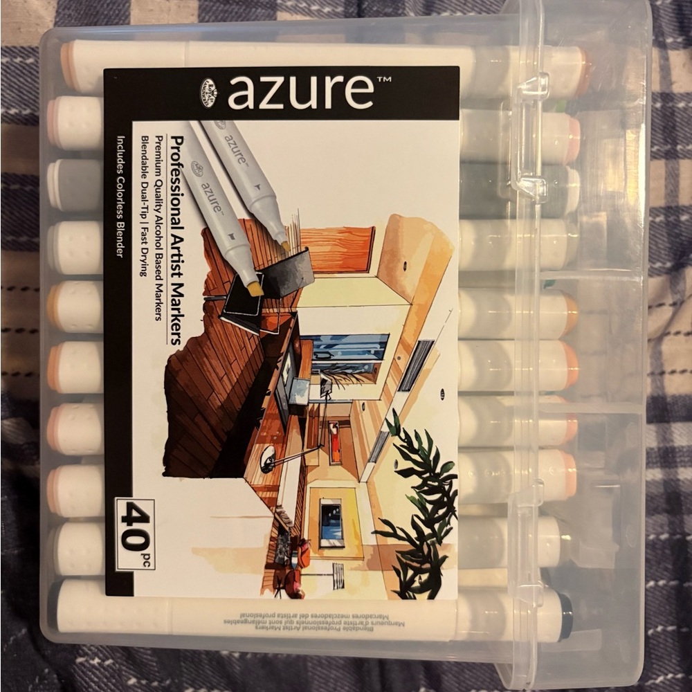 Azure Professional Artist Markers Set - 40 Piece
